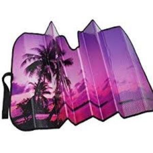 Autocraft  Pink sunset with palm trees